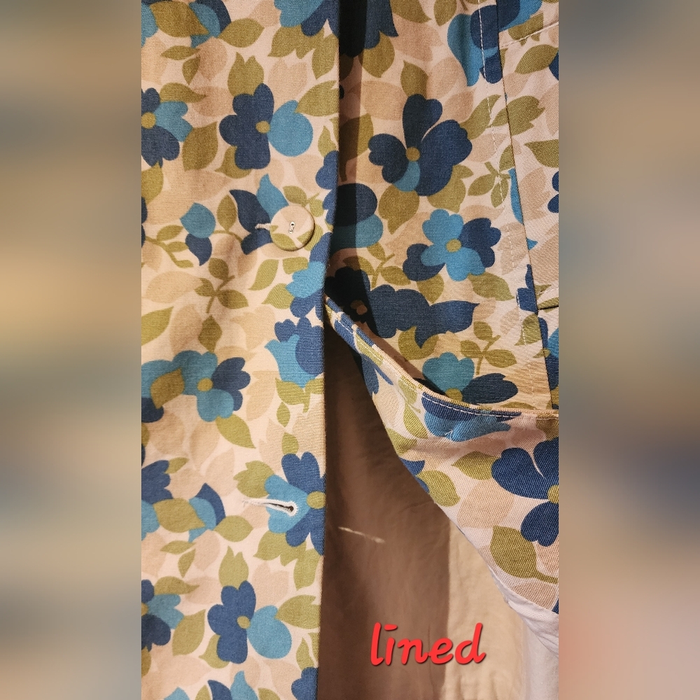 Old Navy Floral Cotton Trench - Picture 3 of 16